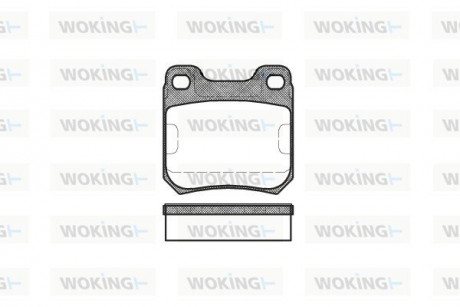 Гальмівні колодки зад. Opel Omega/SAAB 9-5 2.0-3.0 87-03 Woking P3393.40