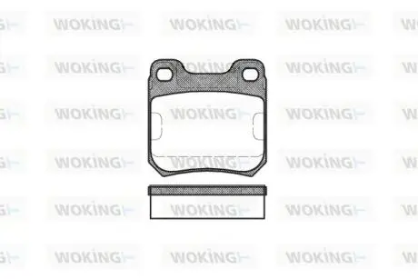 Гальмівні колодки зад. Opel Omega/SAAB 9-5 2.0-3.0 87-03 Woking P3393.40