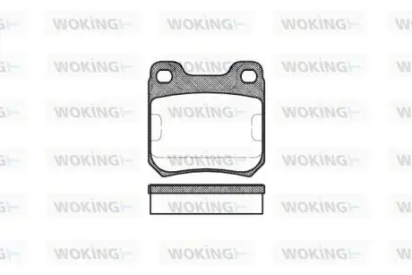 Тормозные колодки зад. Opel Vectra B/Omega B 94-03 (ATE) Woking P3393.00