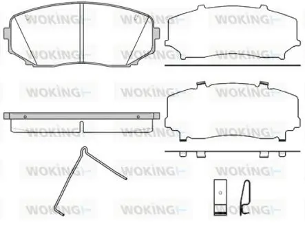Тормозные колодки перед. Mazda CX-7/CX-9 07- (sumitomo) Woking P13673.02