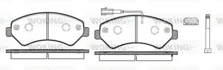 Тормозные колодки перед. Jumper/Ducato/Boxer 06- (1.7t) Woking P13753.12