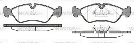 Гальмівні колодки перед Astra F/Vecta B/Combo -05 (ATE) Woking P3863.10