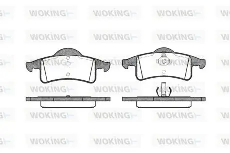 Тормозные колодки задние. Cherokee/Grand Cherokee (99-10) Woking P6583.00