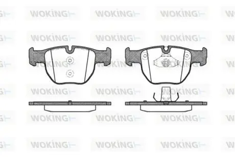 Тормозные колодки перед. RANGE ROVER III 3.0-4.4.02-12 Woking P8793.00