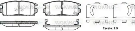 Тормозные колодки зад. Chevrolet Captiva 06- (akebono) Woking P13603.12