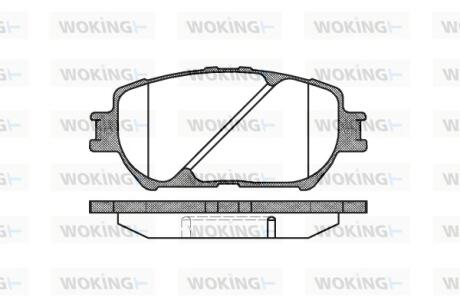 Тормозные колодки перед. Toyota Camry 96-06 (akebono) Woking P9843.00