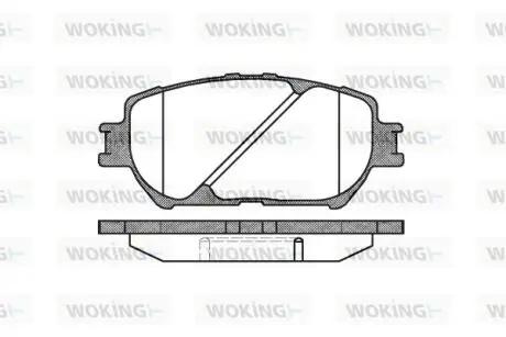 Тормозные колодки перед. Toyota Camry 96-06 (akebono) Woking P9843.00