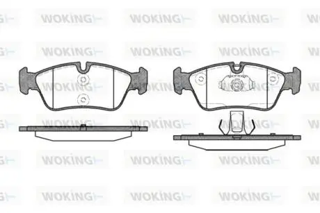 Тормозные колодки передние BMW 3 (E36/E46) 94-07 (ATE) Woking P2843.40