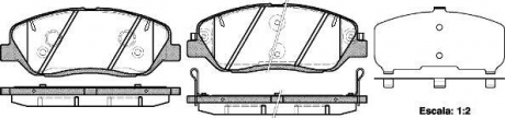 Тормозные колодки перед. Hyundai Santa FE 06- (mando) Woking P13263.02 (фото 1)