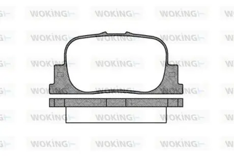 Колодки тормозные дисковые задние Geely Vision 1.5 05-,Lifan Solano 1.5 08- Woking P9013.00
