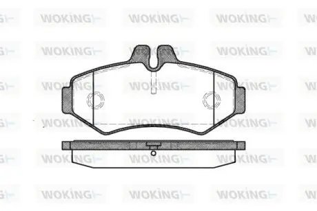 Колодки тормозные дисковые задние MB SPRINTER 208 (00-06)/VW LT 28-35 II (96-06) Woking P6333.00