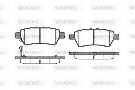 Гальмівні колодки зад. Nissan Pathfinder 05- (Tokico) Woking P10883.01