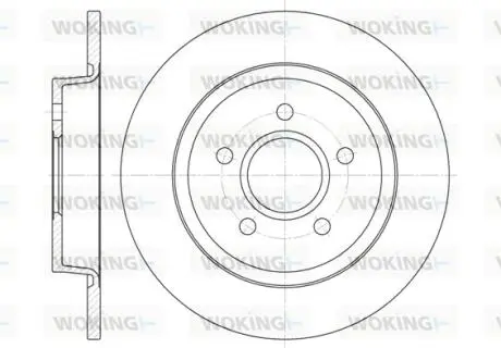 Тормозной диск зад. Ford C-MAX/Focus II 04- (280x11) Woking D6712.00