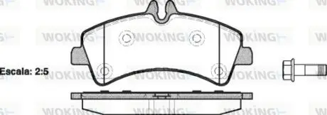 Тормозные колодки зад. Sprinter/Crafter 06- (спарка) Woking P13473.00