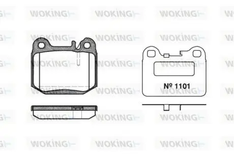 Тормозные колодки зад. MB M-class (W163) 98-05 (ATE) Woking P1143.40