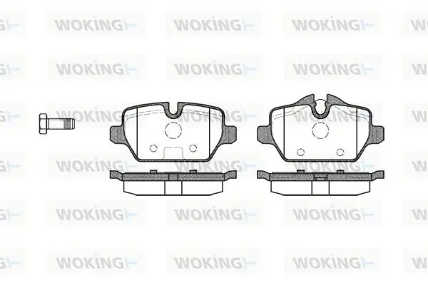 Колодки тормозные дисковые задние Bmw 1 1.6 03-13,Bmw 1 1.6 06-12,Bmw 1 1.6 10- WOKING Woking P10323.00 (фото 1)
