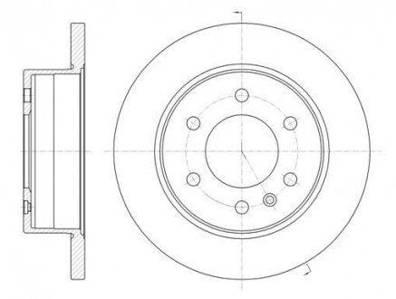 Тормозной диск задний. Crafter/W906/W907/W910 (06-21) Woking D61035.00 (фото 1)