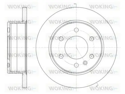 Тормозной диск задний. Crafter/W906/W907/W910 (06-21) Woking D61035.00