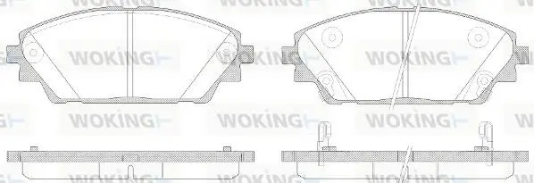 Колодки тормозные дисковые передние Mazda 3 1.5 13-,Mazda 3 2.0 13-,Mazda 3 2.2 Woking P14693.02 (фото 1)