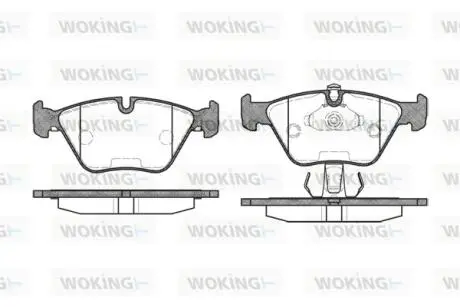 Тормозные колодки перед. BMW 5 (E39) 2.0-3.5i 95-03 Woking P3703.25