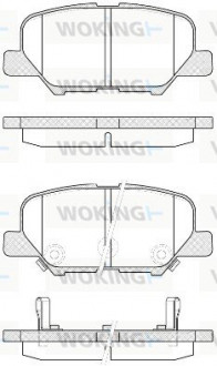 Гальмівні колодки задн. ASX/Outlander/C4/6/4008 12- Woking P14363.02