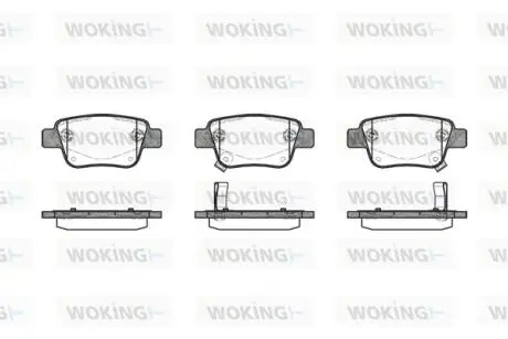 Гальмівні колодки зад. Toyota Avensis 00-08 (Bosch) Woking P11473.02