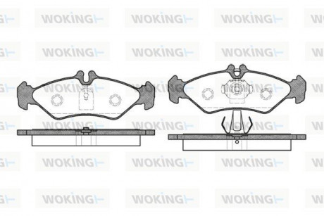 Тормозные колодки зад. Sprinter 208-216 96-06 (ATE) Woking P4793.00