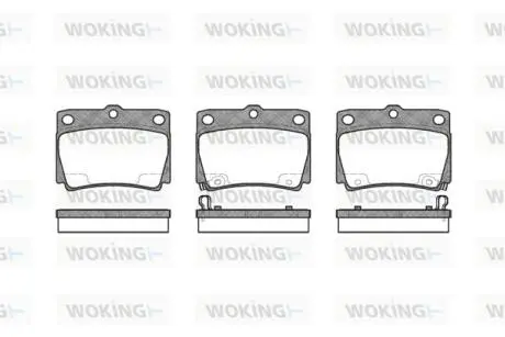 Тормозные колодки Pajero/Pajero Sport 90-15 1.8-3.0 Woking P6503.02