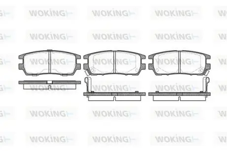 Гальмівні колодки зад Pajero II 94- (107.8*43.8*14) Woking P5053.02