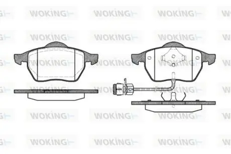 Тормозные колодки перед 100/200/A4/A6/Passat 79-01 Woking P2903.02