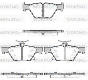 Тормозные колодки задние Subaru /Outback/Legacy 14- Woking P17383.02 (фото 1)