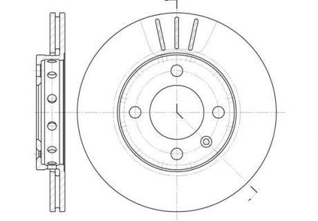 Тормозной диск перед. VW Polo/Lupo 94-05 (239x18) Woking D6426.10 (фото 1)