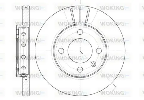 Тормозной диск перед. VW Polo/Lupo 94-05 (239x18) Woking D6426.10