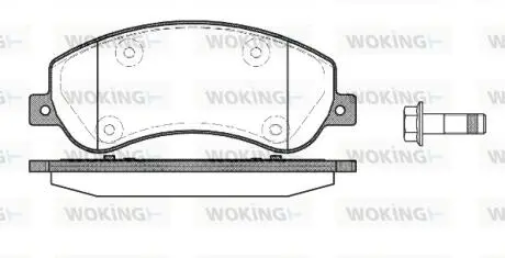 Тормозные колодки перед. Transit (V347) 06- (RWD) Woking P13503.00