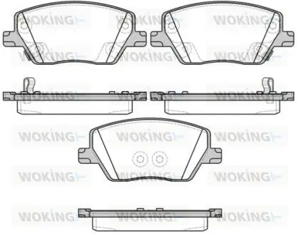 Тормозные колодки передние Fiat Tipo 1.3-1.6 16-20 Woking P17953.02