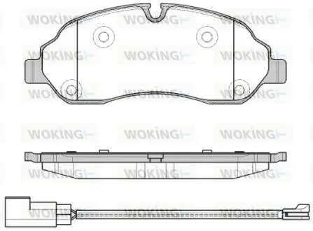Гальмівні колодки перед. Ford Transit 13- (Bosch) Woking P17023.02