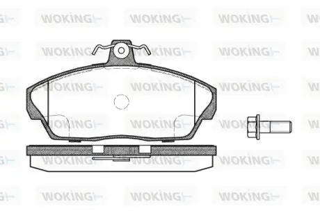 Тормозные колодки перед. 1.8-2.5 LAND ROVER 98-06 Woking P2373.10