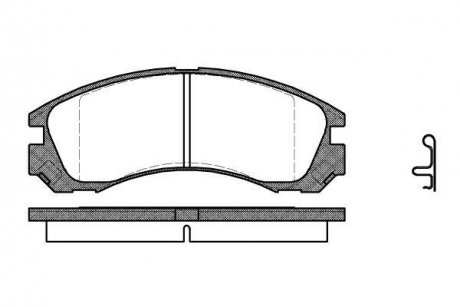 Колодки тормозные дисковые передние Citroen C-crosser 2.2 07-,Mitsubishi Airtrek i 2.0 01-06 Woking P2543.22 (фото 1)