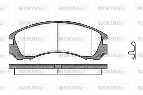 Колодки тормозные дисковые передние Citroen C-crosser 2.2 07-,Mitsubishi Airtrek i 2.0 01-06 Woking P2543.22