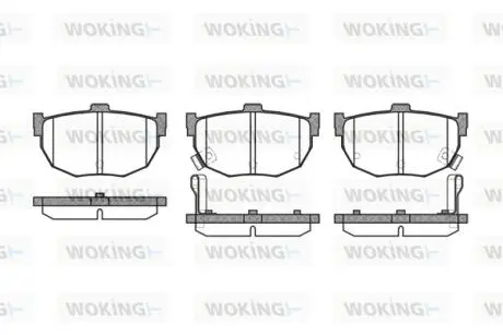 Тормозные колодки задние. Cerato/Coul 1.5-2.0 04-14 Woking P3943.32