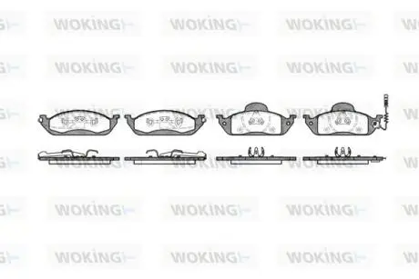 Тормозные колодки перед. MB M-Class (W163) 98-05 Woking P7973.01