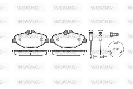 Тормозные колодки перед. MB E-класс (W211) 03-09 Woking P8903.02