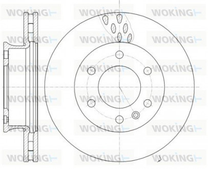 Тормозной диск перед. Crafter/W906/W907 (06-21) Woking D61034.10