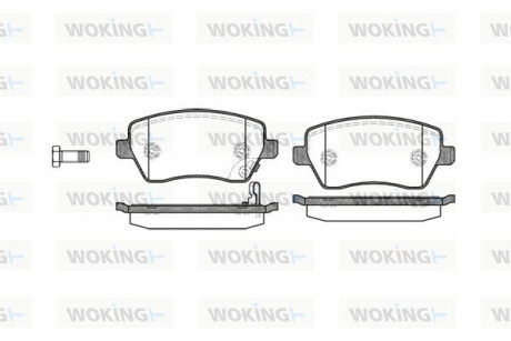 Тормозные колодки перед. Suzuki Swift 05- (TRW) Woking P8873.11