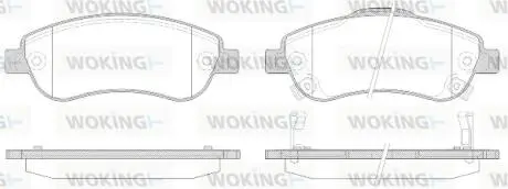 Гальмівні колодки перед. Honda CR-V 07- (bosch) Woking P13893.02
