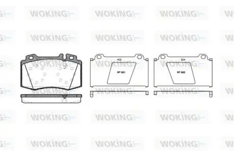 Гальмівні колодки перед MB C32 AMG/E320-500 01> Woking P6693.00