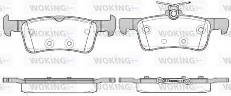 Гальмівні колодки задні Peugeot 308 1.6 HDi 14- Woking P14633.10 (фото 1)