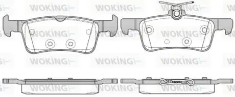 Тормозные колодки задние Peugeot 308 1.6 HDi 14- Woking P14633.10