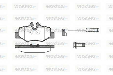 Тормозные колодки задние. Viano W639/W639 (03-21) Woking P10103.02