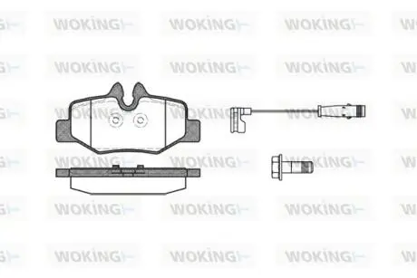 Тормозные колодки задние. Viano W639/W639 (03-21) Woking P10103.02